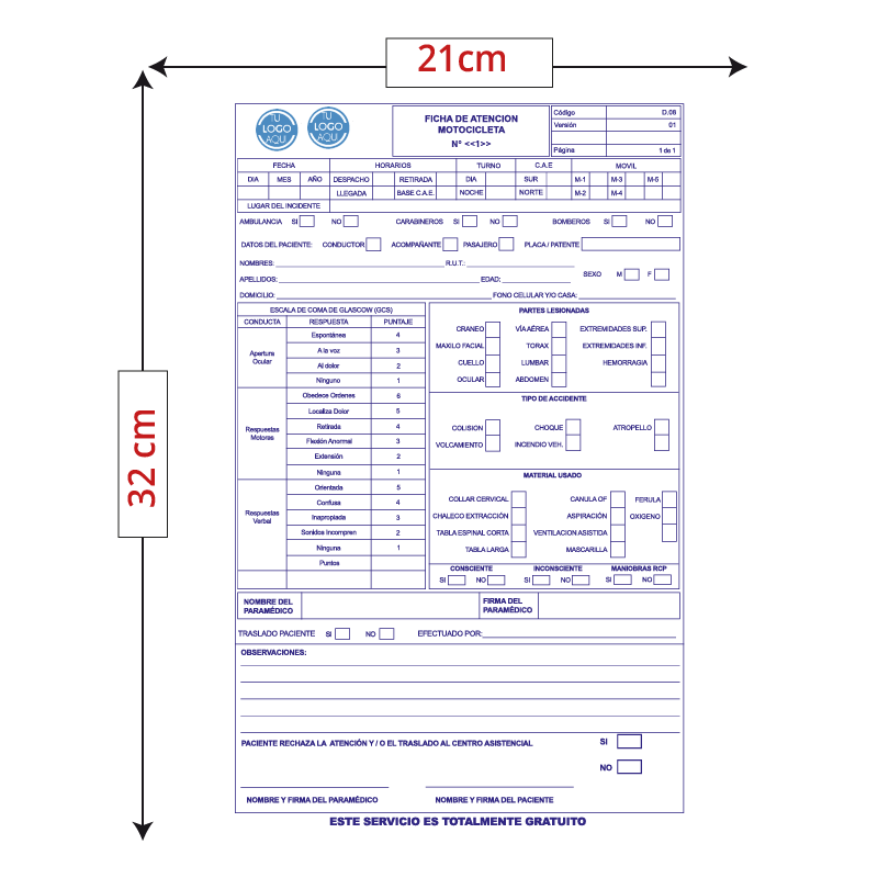 talonarios tamaño oficio